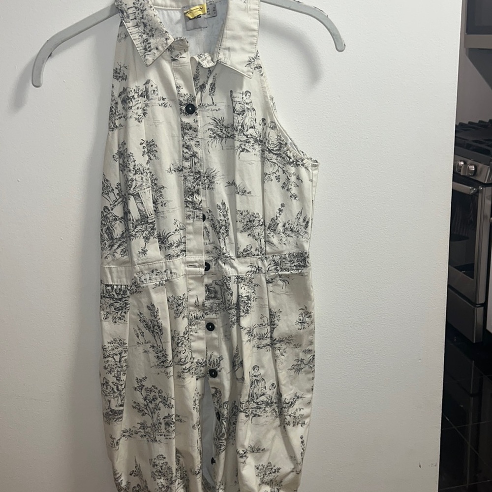 ASOS Black and white toile mini dress